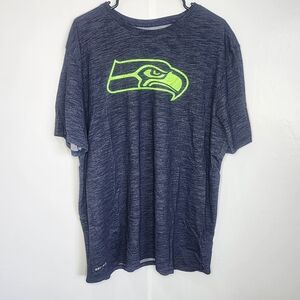 Nike Mens Dri-fit Navy Blue Falcons Short Sleeve Shirt, Size XXL